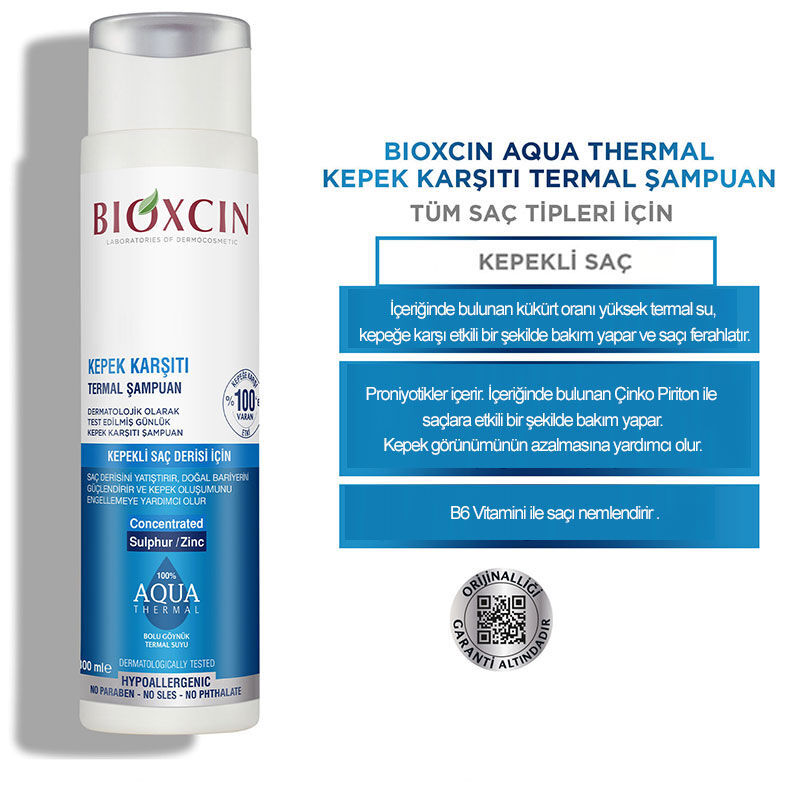 Bioxcin Aqua Thermal Anti Dandruff Shampoo 300 ml