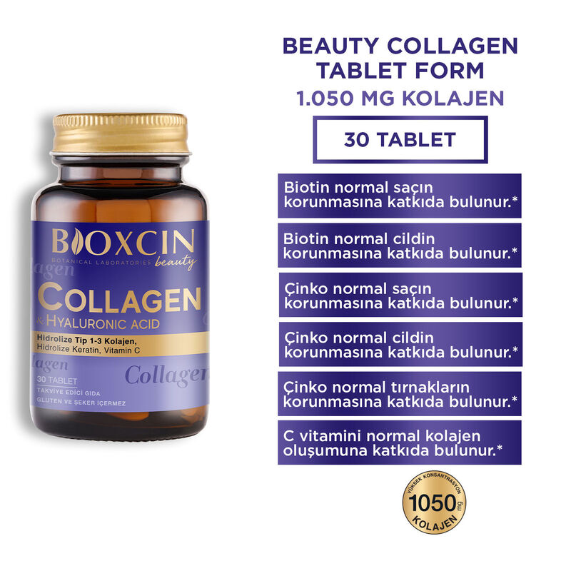 Bioxcin Beauty Kollagen Tabletten - Haut- und Haarsupport