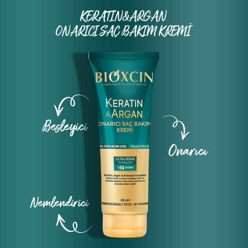 Bioxcin Keratin And Argan Repairing Hair Care Cream 250 ml