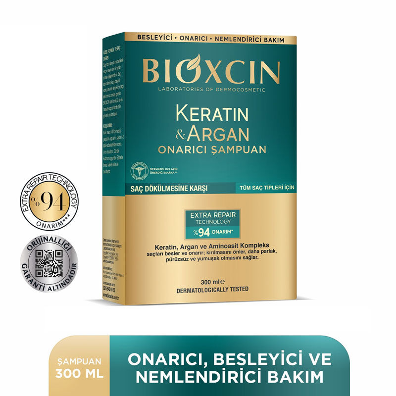 Bioxcin Keratin And Argan Repairing Shampoo 300 ml