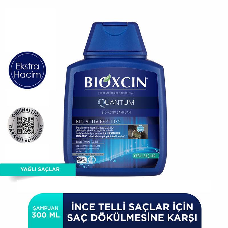 Bioxcin Quantum Anti Hair Loss Shampoo For Oily Hair 3 x300 ml