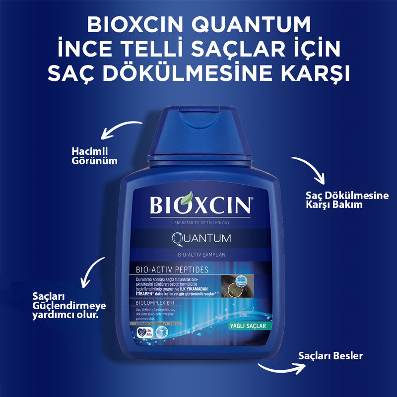 Bioxcin Quantum Anti Hair Loss Shampoo For Oily Hair 300 ml