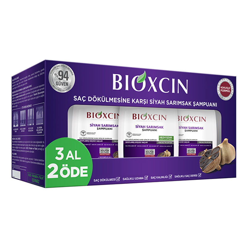 Bioxcin Schwarzkümmel Shampoo Set gegen Haarausfall - 3 x 300 ml