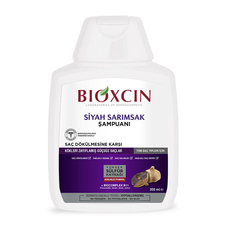 Bioxcin Black Garlic Shampoo For Hair Loss 3 x 300 ml