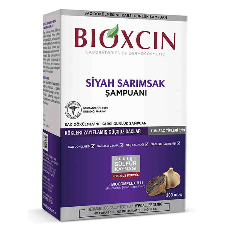 Bioxcin Black Garlic Shampoo For Hair Loss 300 ml