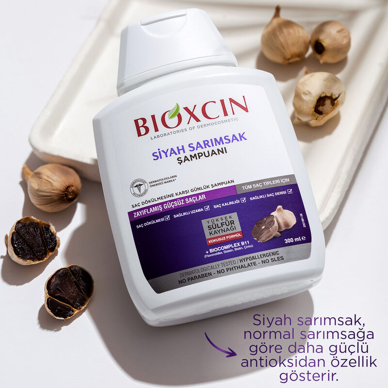 Bioxcin Black Garlic Shampoo For Hair Loss 300 ml