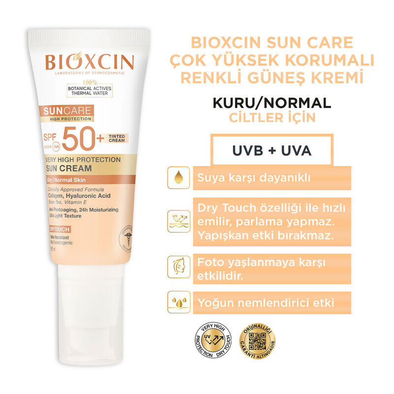 Bioxcin Sun Care Very High Protection Tinted Sunscreen For Dry Skin Spf 50+ 50 ml