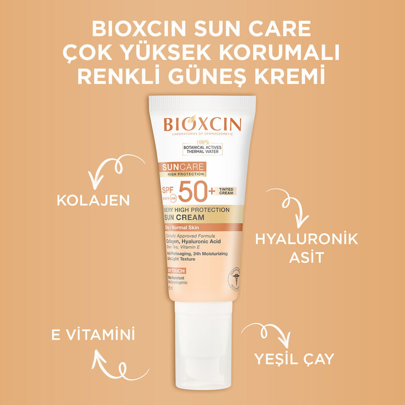Bioxcin Sun Care Very High Protection Tinted Sunscreen For Dry Skin Spf 50+ 50 ml