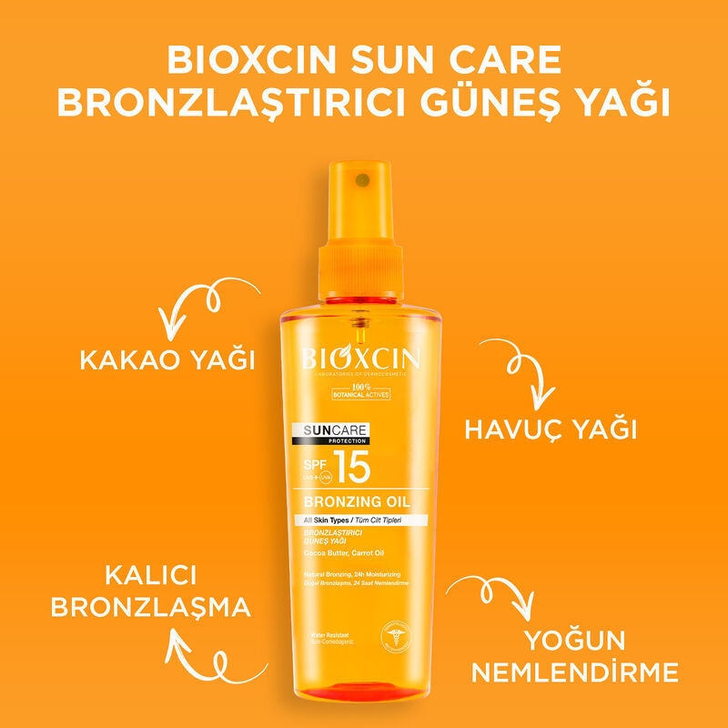 Bioxcin Sun Care All Skin Tanning Oil Spf 15 200 ml