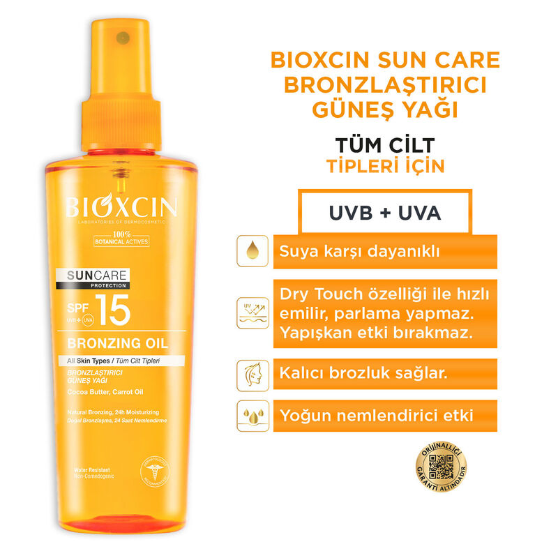Bioxcin Sun Care All Skin Tanning Oil Spf 15 200 ml