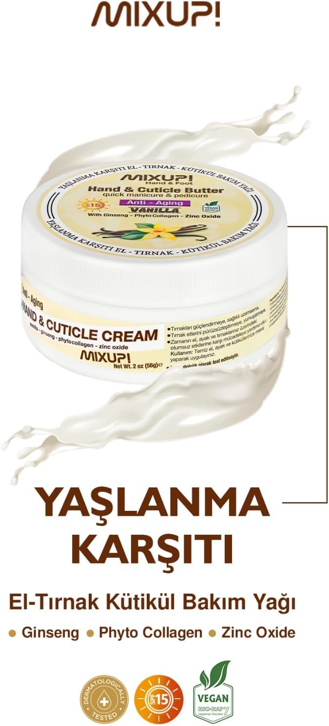 Mixup Hand And Cuticle Butter Anti-aging Vanilla 56 g