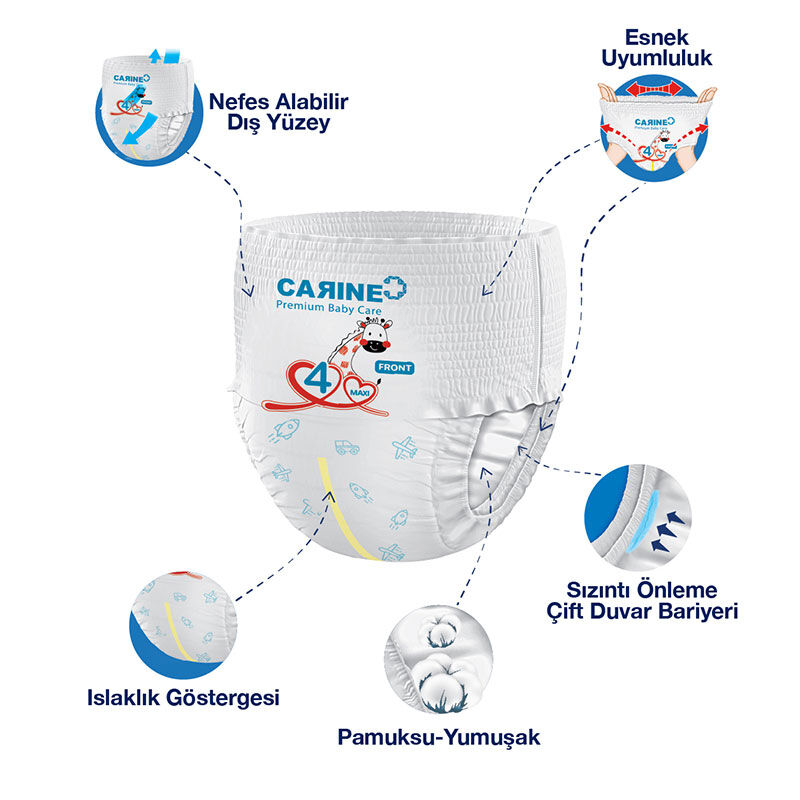 Подгузники-панталоны Carine Active 32 шт - номер 4