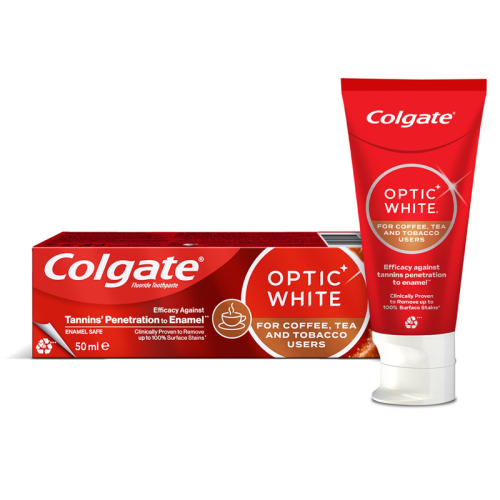 Colgate Optic White Toothpaste for Coffee, Tea & Tobacco 50ml