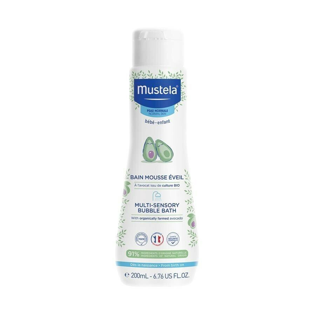Mustela Organic Avocado Shower Gel Bubbles for Body and Hair 200ml