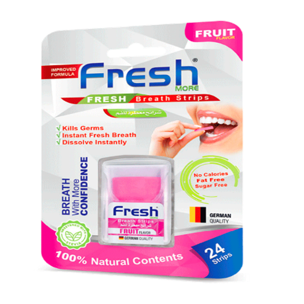 Fresh Fruit Flavored Mouth Strips - 24 Strips