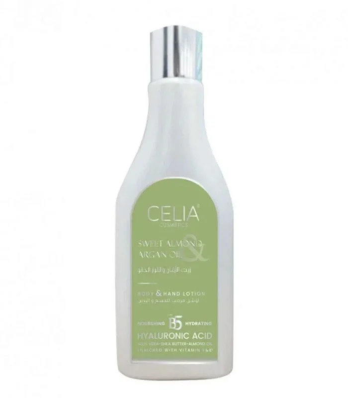 Celia Moisturizing Lotion for Body and Hands with Argan and Sweet Almond Oil - 200 ml