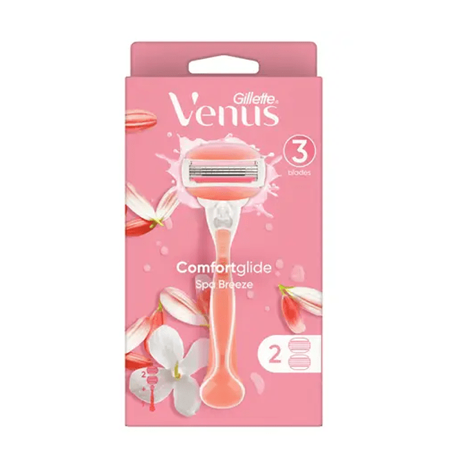Venus Comfort Glide Spa Breeze Razor - 2 Extra Heads by Gillette