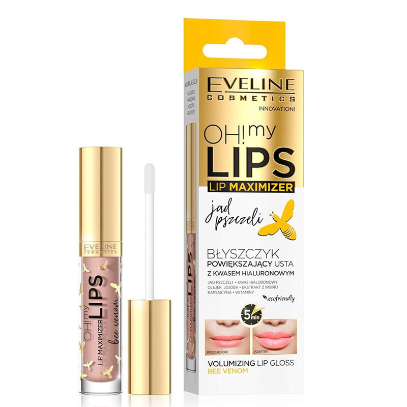 Eveline Cosmetics ملمع شفاه أوه ماي ليبس من إيفلين كوزمتكس، 4.5 مل، سم النحل