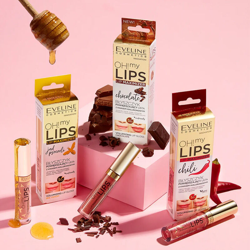 Eveline Cosmetics ملمع شفاه أوه ماي ليبس من إيفلين كوزمتكس، 4.5 مل، سم النحل