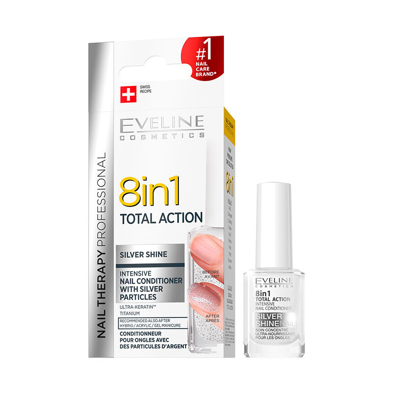 Eveline Silver Shine Intensive Nail Conditioner 8 in 1 total Action 12 ml