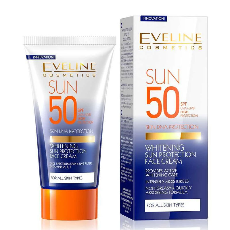 Eveline Sun Protection Cream Spf 50 and Skin Whitening 50 ml