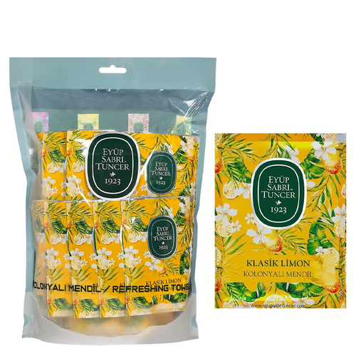 Eyüp Sabri Tuncer Classic Lemon Refreshing Towel 50 pcs (large Size)