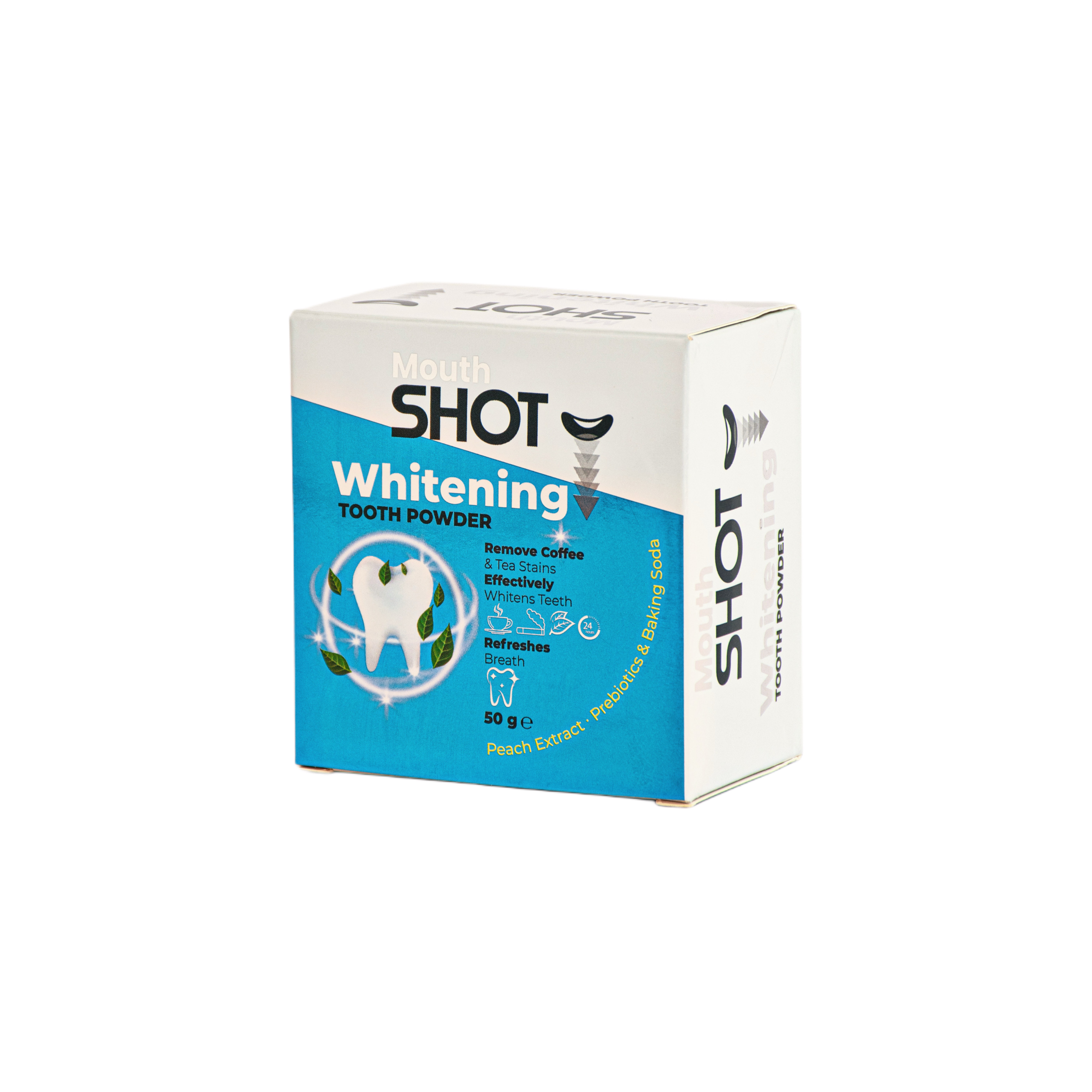 Mouth Shot Teeth Whitening Powder with Peach Extract from Mouth Shot – 50g