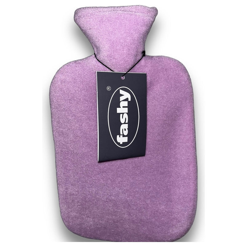 Fashy Lilac Hot Water Bag Termophor With Fleece Cover - 2 l