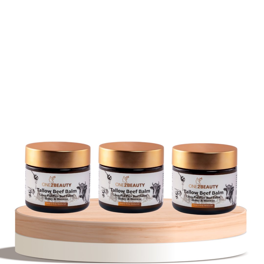 Beef Tallow Body & Skin Butter Gift Box from One2Beauty – 3 Products (60g each)