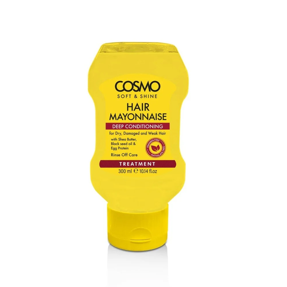 Deep Moisturizing Mayonnaise Hair Mask for Damaged Hair by Cosmo Soft and Shine, 300 ml