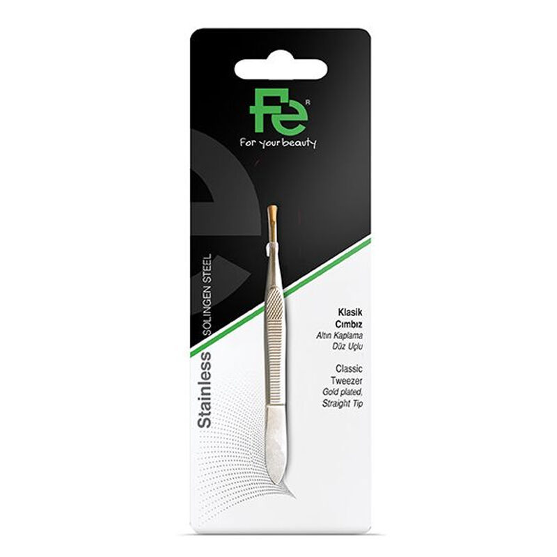 Fe Flat Tip Classic Tweezers