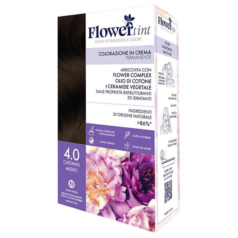 Flowertint Colorazione In Crema Hair Coloring Kit 4.0 medium Brown