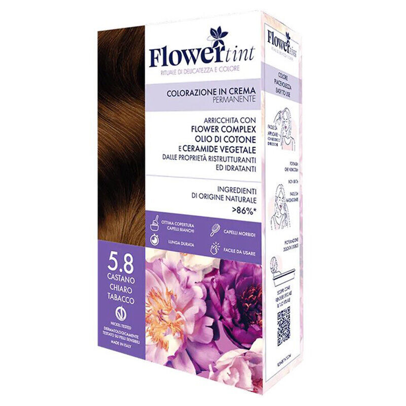 Flowertint Colorazione In Crema Hair Coloring Kit 5.8 light Brown Tobacco