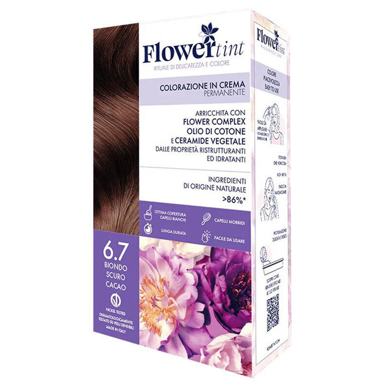 Flowertint Colorazione In Crema Hair Coloring Kit 6.7 dark Cocoa Blonde