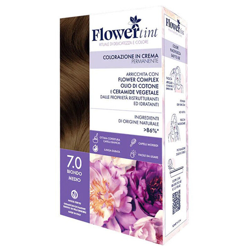 Flowertint Colorazione In Crema Hair Coloring Kit 7.0 medium Blonde