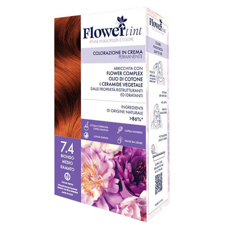 Flowertint Colorazione In Crema Hair Coloring Kit 7.4 medium Blonde