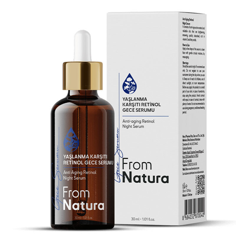 Регенерирующая антивозрастная ночная сыворотка с ретинолом 30 мл от From Natura