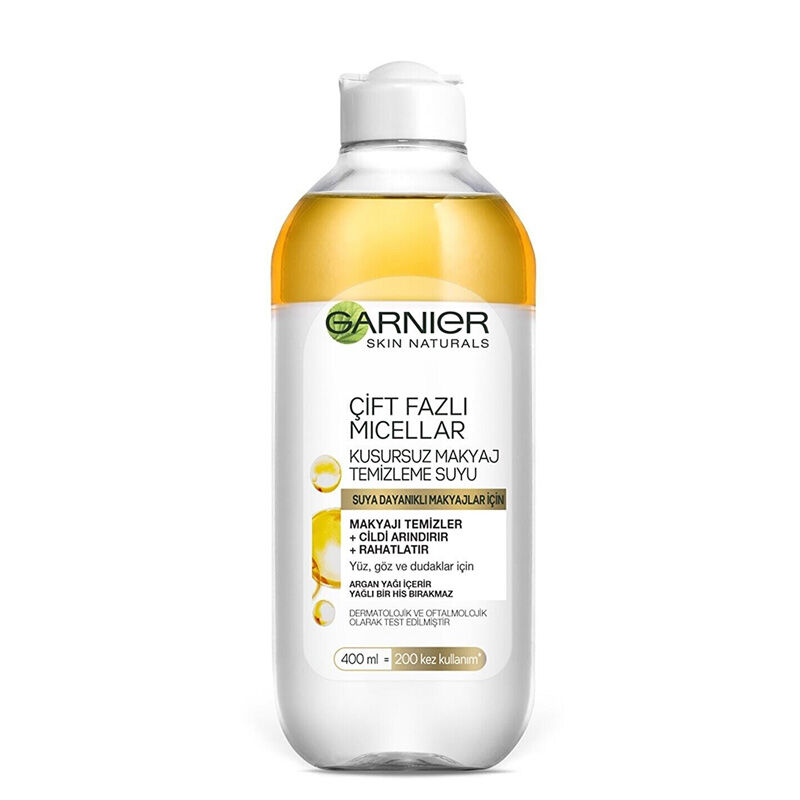 Garnier Dual Phase Micellar Make-up Remover Water 400 ml - Yellow