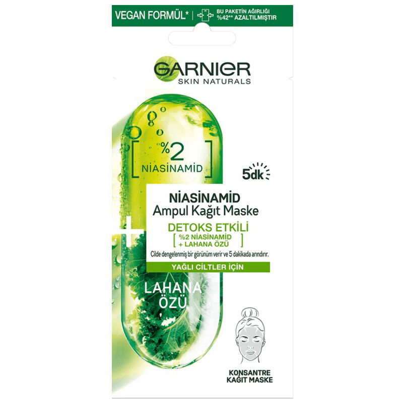 Garnier Niacinamide Detox Effect Ampoule Paper Mask 15 gr