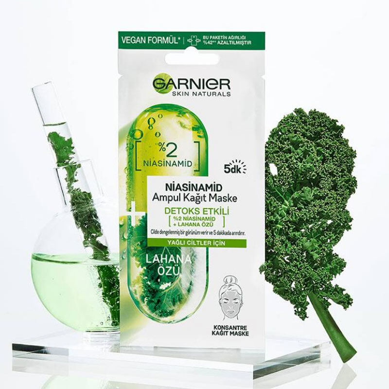 Erleben Sie ausgeglichene Haut mit Garnier Niacinamide Maske