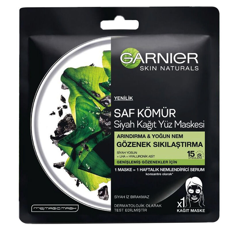 Garnier Pure Charcoal Black Paper Face Mask Pore Tightening 28 gr
