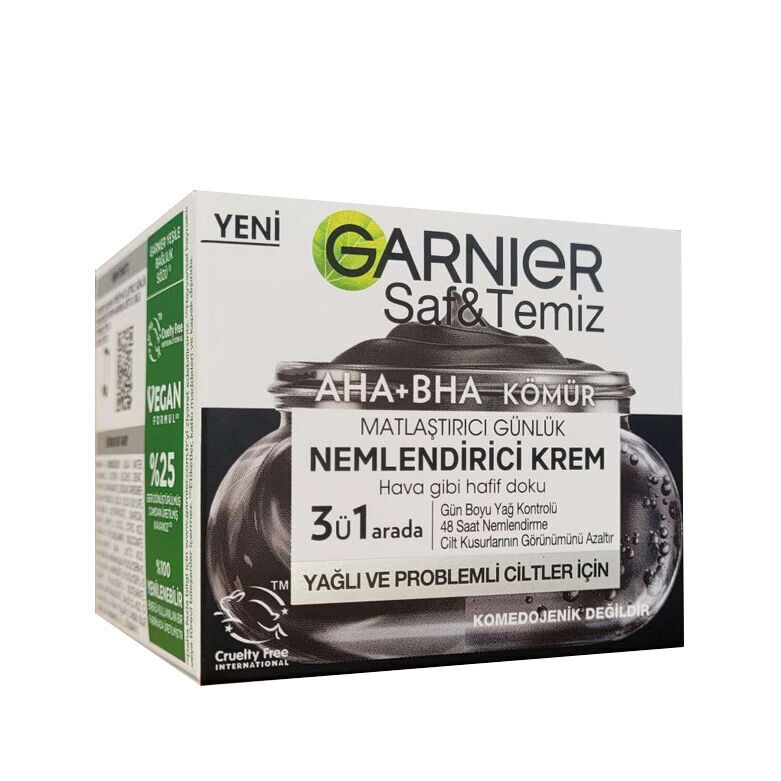 Garnier Pure & Clean Aha Bha Charcoal Moisturizing Cream 50 ml