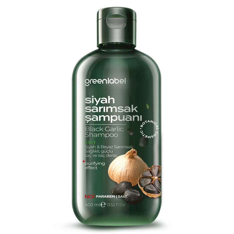 Greenlabel 2 in 1 white And Black Garlic Shampoo 400 ml