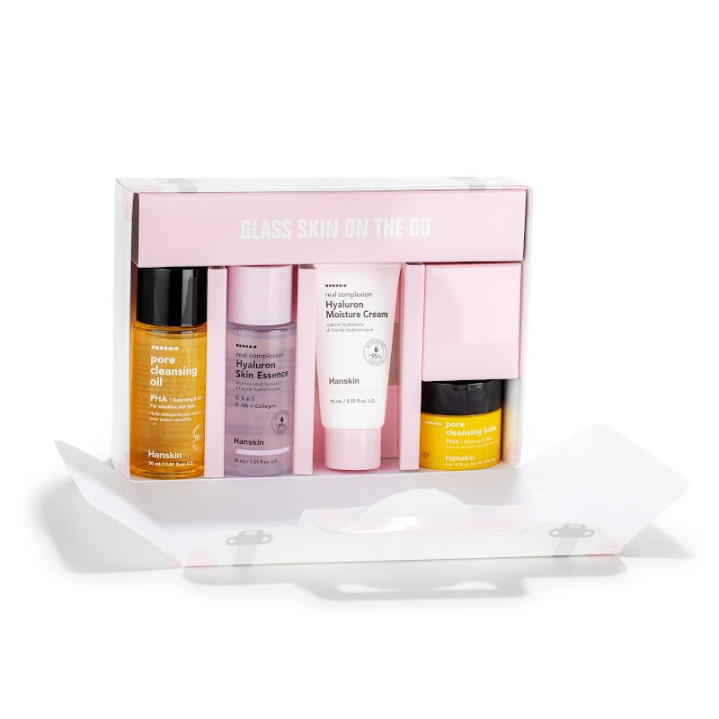 Hanskin Glass Skin On The Go-travel Size Skin Care Set