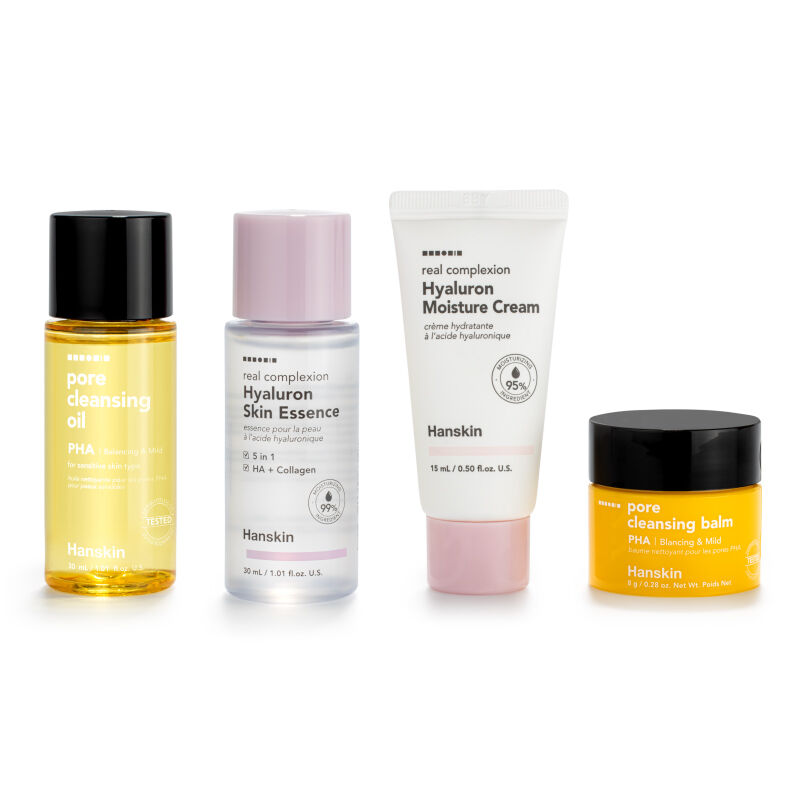 Hanskin Reisegröße Glas Hautpflege Set