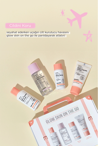 Hanskin Glow Hautpflege-Set für unterwegs - Reise-Hautpflege-Essentials