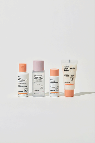Hanskin Glow Hautpflege-Set für unterwegs - Reise-Hautpflege-Essentials