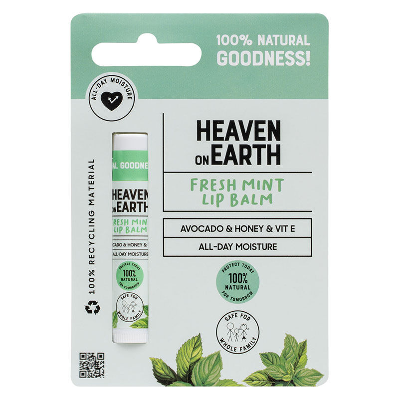 Бальзам для губ 100% натуральный и органический 5 г - Мятный от Heaven On Earth