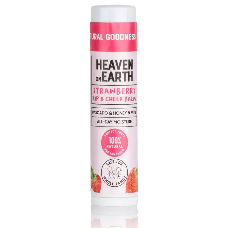 Heaven On Earth 100% Natural And Organic Lip Balm 5 gr - Strawberry Cheek Balm