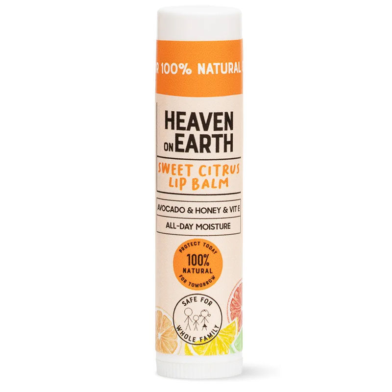 Heaven On Earth 100% Natural And Organic Lip Balm 5 gr - Sweet Citrus